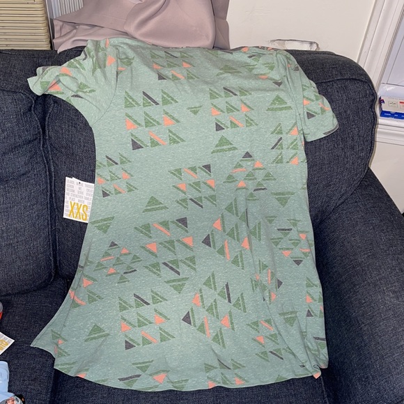 LuLaRoe Green Pink Floral Boho Skater Dress - Picture 2 of 5